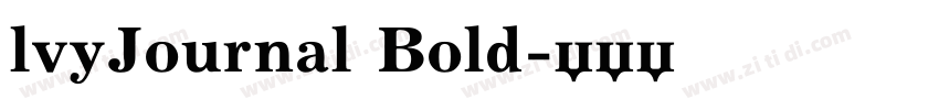 lvyJournal Bold字体转换